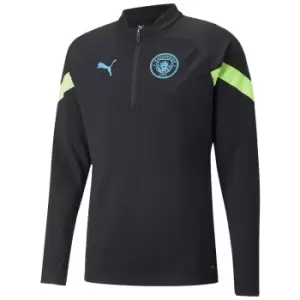 Image of 2022-2023 Man City Half Zip Training Top (Black)