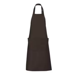 Image of SOLS Unisex Gala Long Bib Apron / Barwear (ONE) (Chocolate)