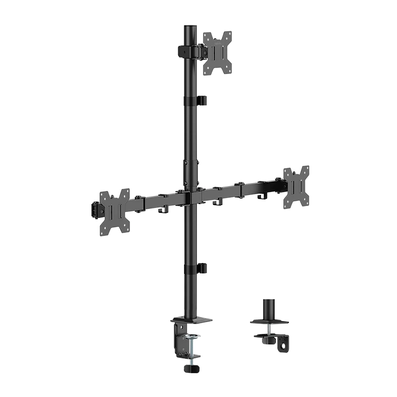 Image of LogiLink Triple Monitor mount. 17"-32". steel. arm length: e