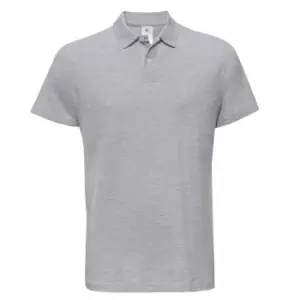 Image of B&C ID.001 Mens Short Sleeve Polo Shirt (S) (Heather Grey)
