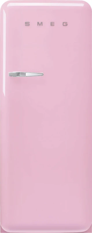 Image of Smeg 244 Litre Fifties Style Right Hand Hinge Freestanding Fridge With Ice Box Pink FAB28RPK6 Pink