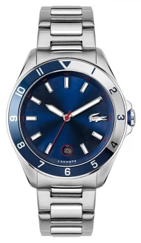 Image of Lacoste Tiebreaker Stainless Steel Bracelet Blue Dial Watch