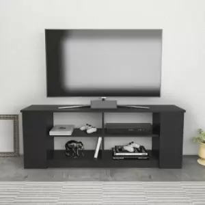 Image of Decorotika - Decoortika Space tv Stand tv Cabinet With Open Shelves For TVs Up To 55 Anthracite