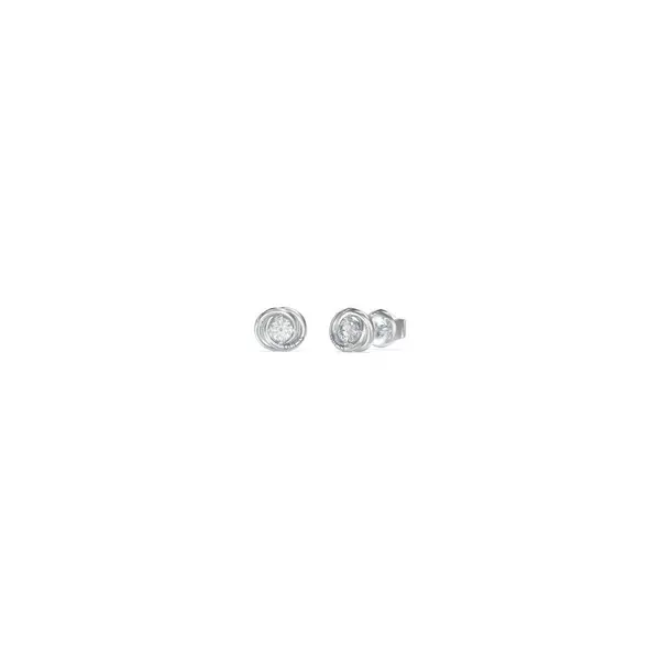 Image of Guess Jewellery Ladies 8mm Perfect Links Stud Earrings UBE04065RH