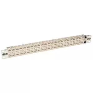 Image of Tripp Lite N254-048-SH-6A 48-Port 1U Rack-Mount STP Shielded Cat6a Feedthrough Patch Panel RJ45 Ethernet TAA