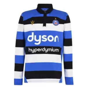 Image of Macron Bath Home Cotton Long Sleeve Jersey Mens - Blue