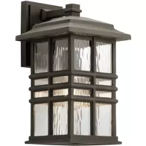 Image of Elstead Beacon Square Outdoor 1 Light Wall Lantern, Olde Bronze, IP44, E27