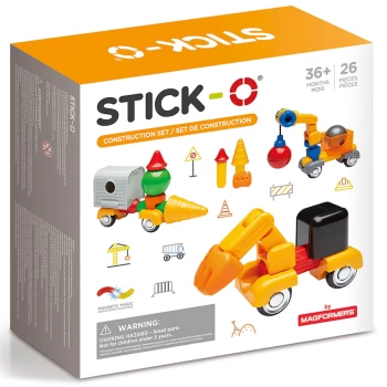 Image of Stick-O - Construction Magnetic Building Set (26pc)