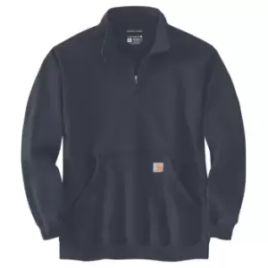 Image of Carhartt Mens Quarter Zip Loose Fit Mock Neck Sweatshirt L - Chest 42-44' (107-112cm)