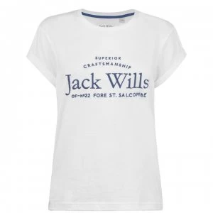 Image of Jack Wills Forstal Boyfriend Tee - White