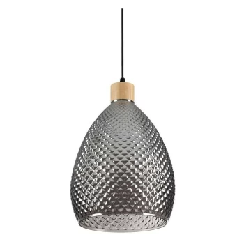 Image of Ideal Lux BERGEN-1 - Indoor Dome Ceiling Pendant Lamp 1 Light Grey, E27