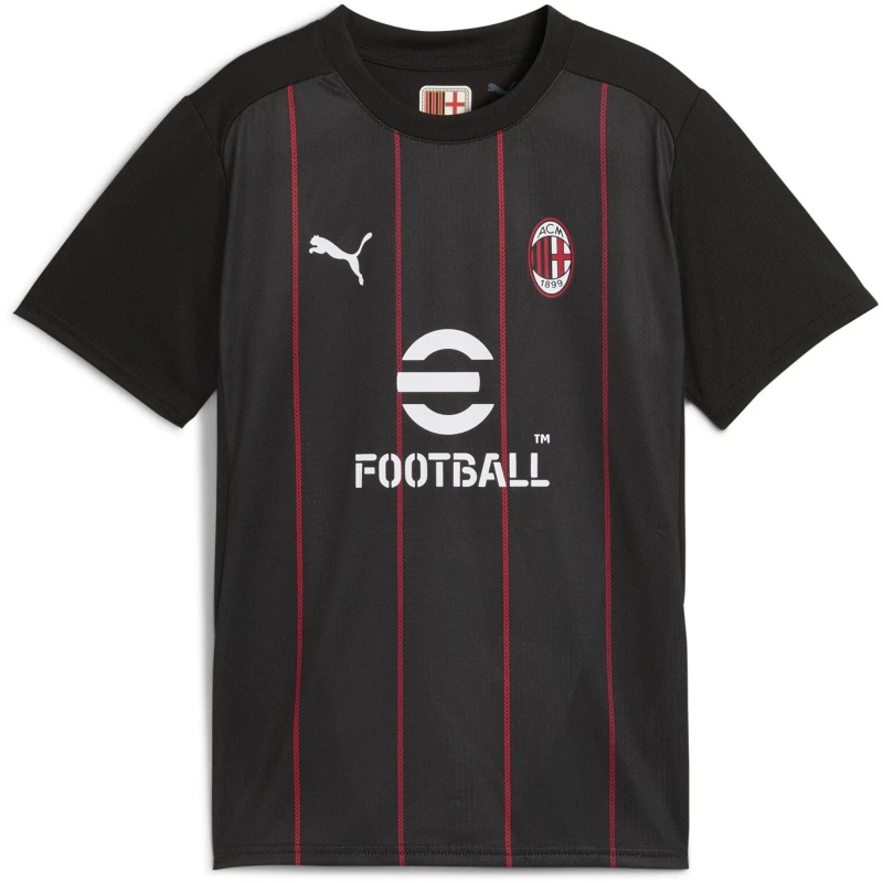 Image of Puma AC Milan Prematch Shirt 2024 2025 Juniors - Black 7 - 8 Years