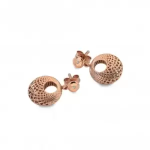Image of Quest Filigree Circle Rose Gold Earrings DE658