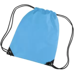 Image of Premium Gymsac Water Resistant Bag (11 Litres) (Pack Of 2) (One Size) (Surf Blue) - Bagbase
