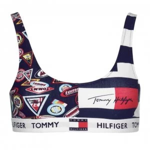 Image of Tommy Bodywear 85 Cotton Bralet - NAVY BADGES00O