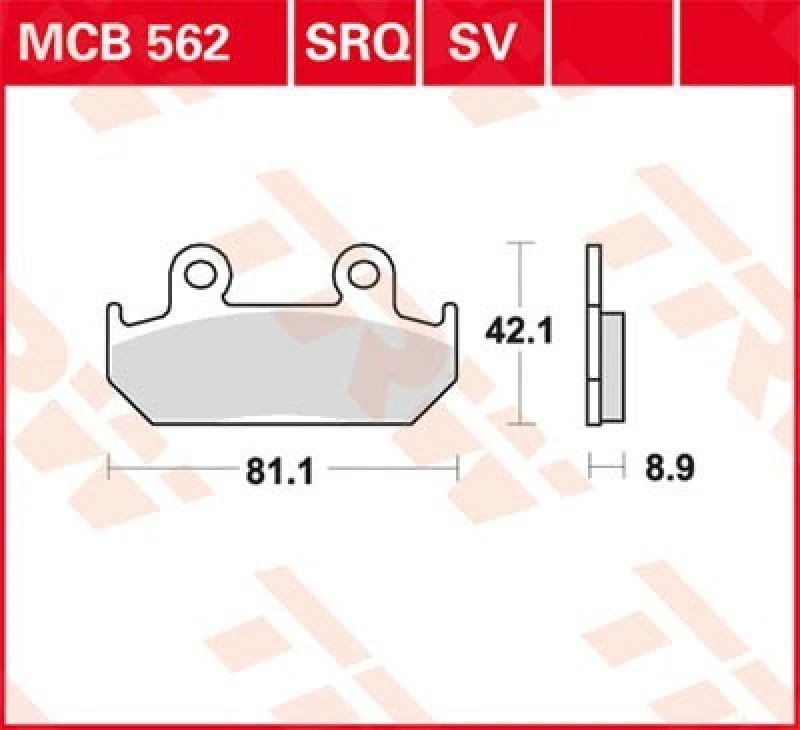 Image of TRW Lucas Brake pad MCB562