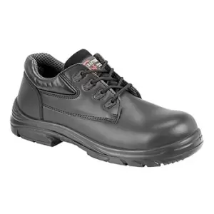 Image of Grafter Mens Wide Fitting Lace Up Safety Shoes (44 EU) (Black)