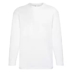 Image of Mens Value Long Sleeve Casual T-Shirt (Medium) (Snow)