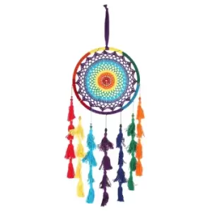 Image of 80cm Rainbow Crochet Dreamcatcher