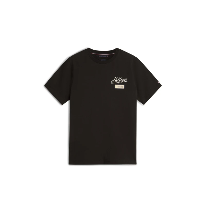 Image of Tommy Hilfiger Mens Modern Athletic Badge T-Shirt Black male M