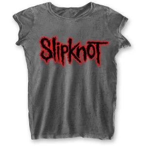 Image of Slipknot - Logo Ladies Medium T-Shirt - Grey