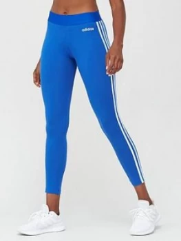 Image of Adidas Essentials 3 Stripe Leggings - Blue