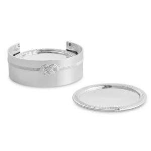 Image of Wedgwood Vera Wang Infinity Silver Coasters Set of 4 Silver