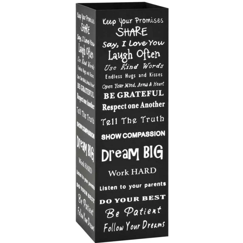 Image of VIDAXL Umbrella Stand Text Steel Black Vidaxl 8718475613046
