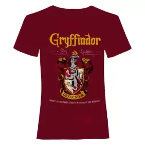 Image of Harry Potter Boys Gryffindor Crest T-Shirt (9-10 Years) (Burgundy)