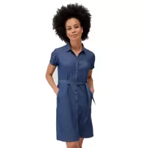 Image of Regatta Womens Quinta Cotton Lightweight Shirt Dress UK 20- Waist 38', (96cm)