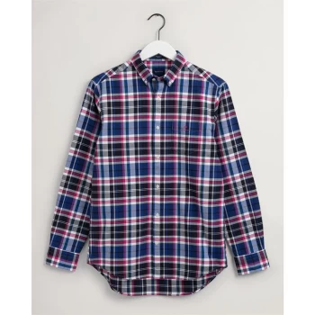 Image of Gant Check Oxford Shirt Mens - Evening 433