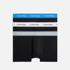 Image of Calvin Klein 3 Pack Cotton-Blend Low-Rise Trunks - XL
