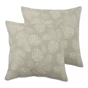 Image of Furn. Irwin Twin Pack Polyester Filled Cushions Sage
