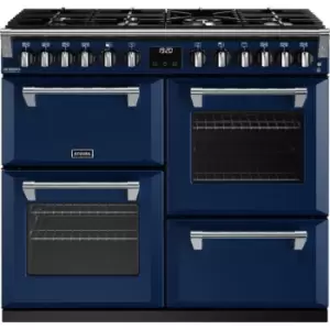 Image of Stoves Richmond Deluxe ST DX RICH D1000DF MBL Dual Fuel Range Cooker - Midnight Blue - A Rated