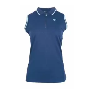 Image of Aubrion Harrow Sleeveless Polo Shirt Ladies - Blue
