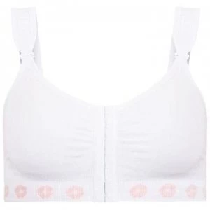 Image of Theya Healthcare Peony Bamboo Front Fastening Post Surgery Bra - White