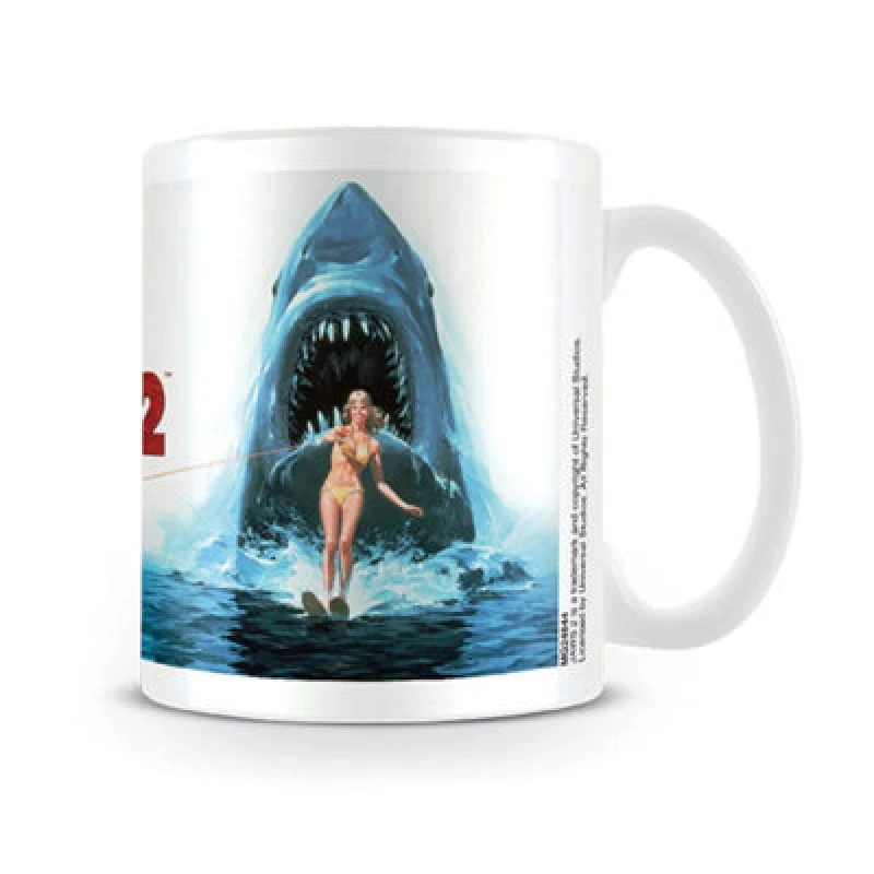 Image of Jaws Jaws Poster Mug in Blue Blue One Size Unisex 5059958399457