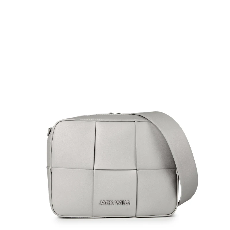 Image of Jack Wills Weave Camera Bag - Grey Grey One Size