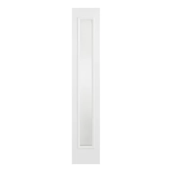 Image of LPD Victorian Fully Finished White Composite Frosted Glazed External Sidelight - 2032mm x 356mm (80 inch x 14 inch) LPD Doors GRPWHISLFRO