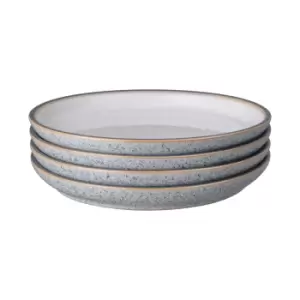 Image of Studio Grey 4Pc White Medium Coupe Plate Set