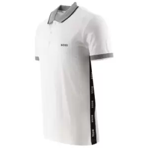 Image of BOSS White Paule Polo Shirt