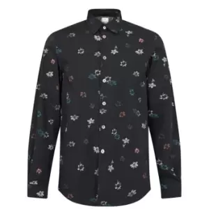 Image of Paul Smith Paul Smith Floral Long Sleeve Shirt Mens - Blue