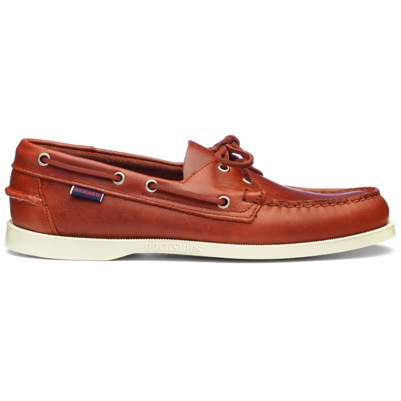 Image of Sebago Boat shoes Sebago Portland Waxed Rouge Male 49