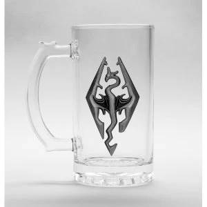 Image of Skyrim Dragon Symbol Glass Stein