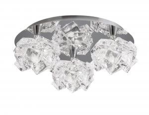 Image of Flush Ceiling 3 Light G9 Round Small, Polished Chrome