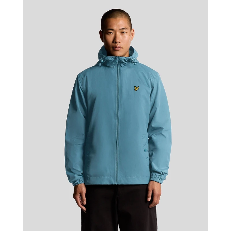 Image of Lyle and Scott Zip Through Hooded Jacket Blue male S