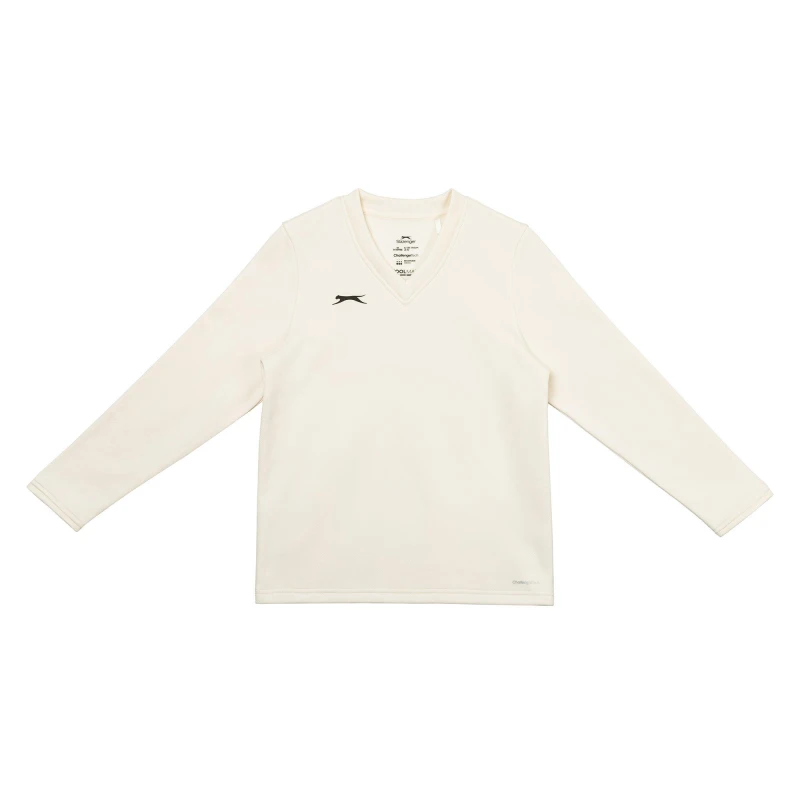 Image of Slazenger Aero LS Sweater - White White 5 - 6 Years