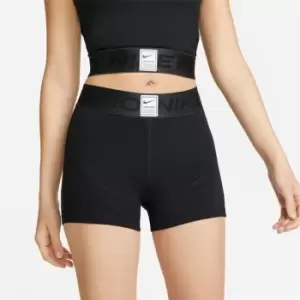 Image of Nike Pro Dri-FIT Womens Mid-Rise 3 Graphic Shorts - Black