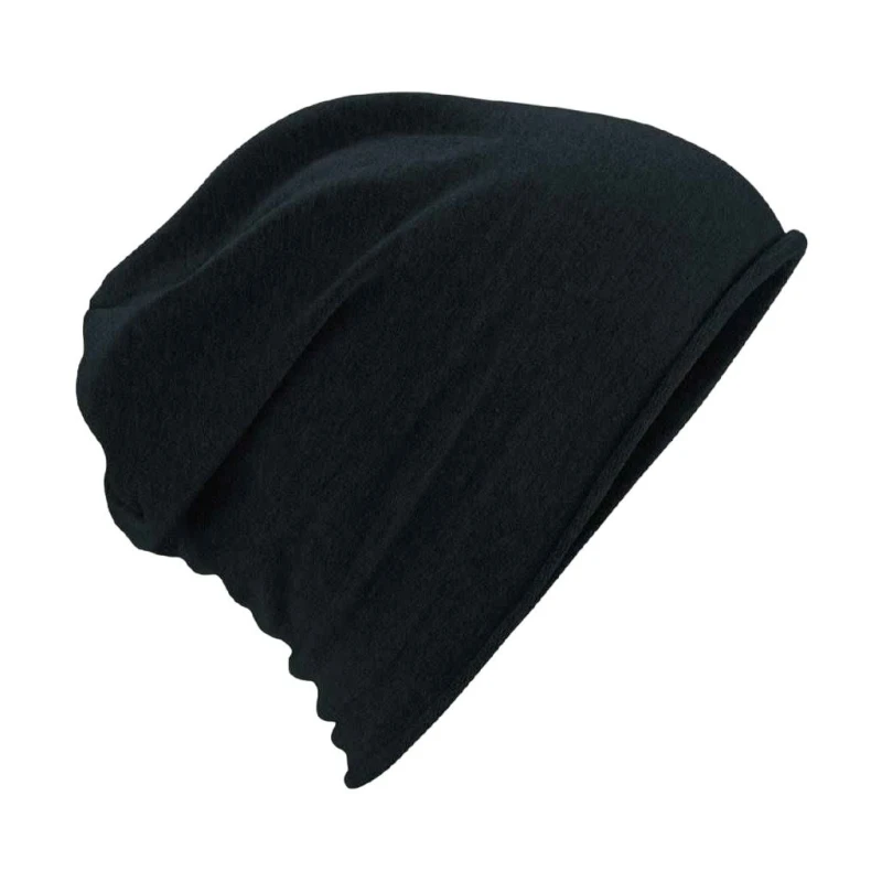 Image of Beechfield Beechfield Men Jersey Beanie in Black One Size Male 5063470618521