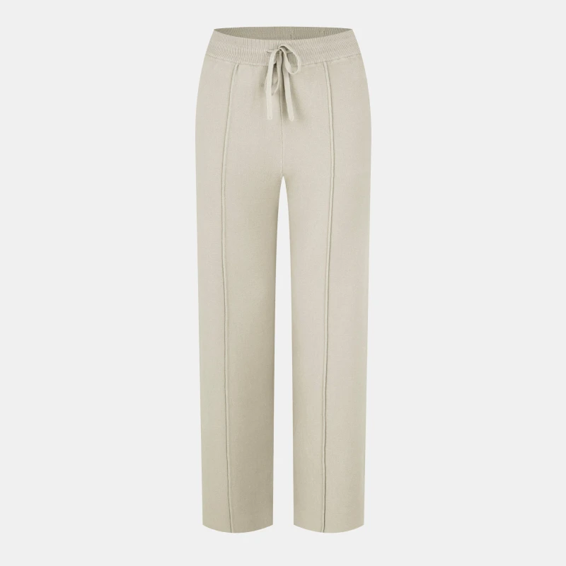 Image of Jack Wills Knitted Pin-Tuck Trousers Women Stone female 6 (2XS)